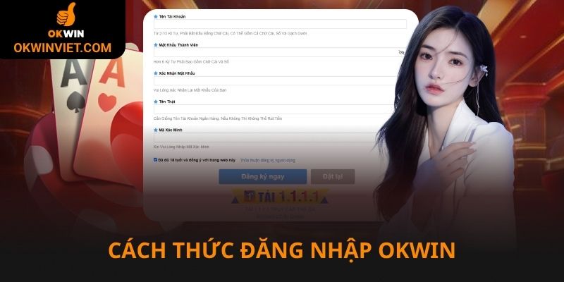 Cách thức đăng nhập Okwin